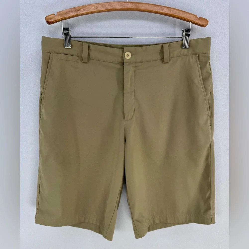 Men’s Nike Golf Tour Performance Dri-Fit Shorts Brown Size 34 Chino Flat Front - Picture 2 of 5